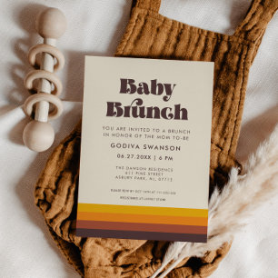 Retro 60s  Mid Century Baby Brunch Kaart