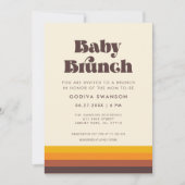 Retro 60s  Mid Century Baby Brunch Kaart (Voorkant)