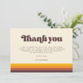 Retro 60s  Mid Century Baby shower Bedankkaart (Staand voorkant)