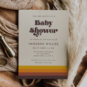 Retro 60s Mid Century Baby shower Kaart