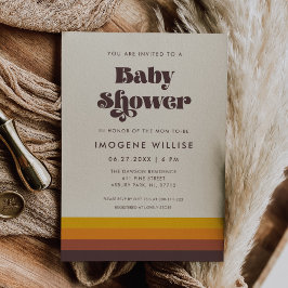 Retro 60s  Mid Century Baby shower Kaart