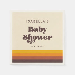 Retro 60s  Mid Century Baby shower Servet