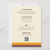 Retro 60s  Mid Century Gedetailleerde bruiloft Kaart (Achterkant)