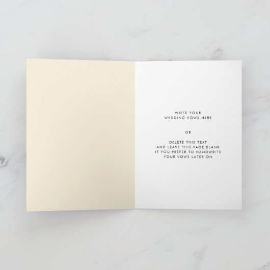 Retro 60s  Mid Century Haar huwelijksgeloften Kaart (Binnen)