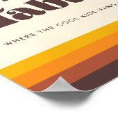 Retro 60s  Mid Century Kinder tafelteken Poster (Hoek)