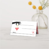 Retro 60s Mid-Century Modern Bruiloft Geometrisch Plaatskaartje