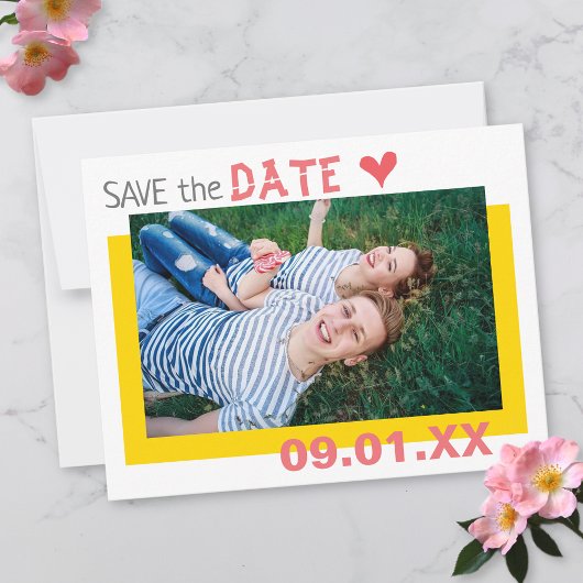 Retro 60s Mid-Century Modern Wedding Foto Save The Date