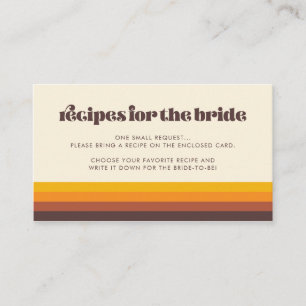 Retro 60s  Mid Century Recept Verzoek Kaart