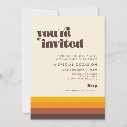 Retro 60s Mid Century U bent van harte welkom Kaart (Voorkant)