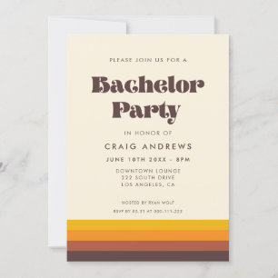 Retro 60s  Mid Century vrijgezellenfeest Kaart