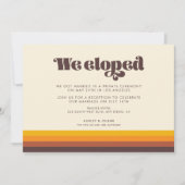 Retro 60s  Mid Century We Eloped Kaart (Voorkant)