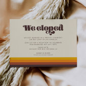 Retro 60s  Mid Century We Eloped Kaart