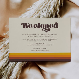 Retro 60s  Mid Century We Eloped Kaart