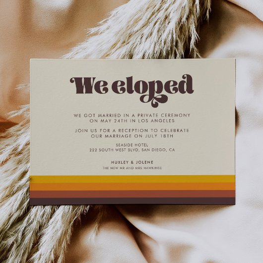 Retro 60s  Mid Century We Eloped Kaart