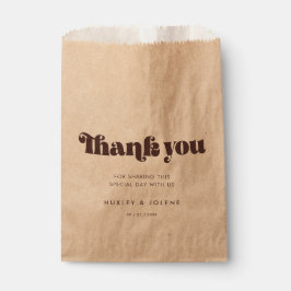 Retro 60s  Mid Century Wedding Bedankzakje