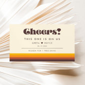 Retro 60s  Mid Century Wedding Drink Ticket