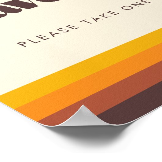 Retro 60s  Mid Century Wedding Favors teken Poster (Hoek)