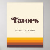 Retro 60s  Mid Century Wedding Favors teken Poster (Voorkant)