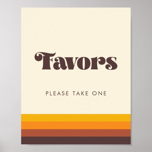 Retro 60s  Mid Century Wedding Favors teken Poster (Voorkant)