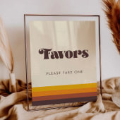 Retro 60s  Mid Century Wedding Favors teken Poster