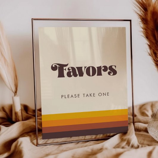 Retro 60s  Mid Century Wedding Favors teken Poster