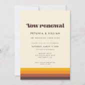 Retro 60s  Mid Century Wedding Gelofte Vernieuwing Kaart (Voorkant)