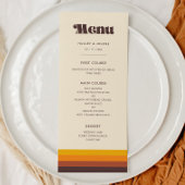 Retro 60s Mid Century Wedding Menu