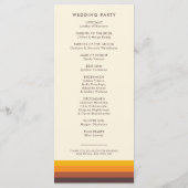 Retro 60s  Mid Century Wedding Programmakaart (Achterkant)