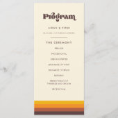 Retro 60s  Mid Century Wedding Programmakaart (Voorkant)