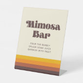 Retro 60s  Mid Wedding Teenslippers Reclamebord Met Voetstuk (Voorkant)