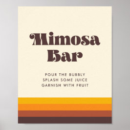 Retro 60s  Mid Wedding Teenslippers Sign Poster