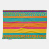 Retro 60s MOD Bright Stripes Theedoek (Horizontaal)