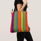 Retro 60s MOD Bright Stripes Tote Bag (Dichtbij)
