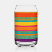 Retro 60s MOD Felle Strepen Blikvorm Glas (Achterkant)
