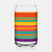Retro 60s MOD Felle Strepen Blikvorm Glas (Rechts)