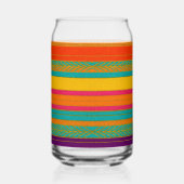 Retro 60s MOD Felle Strepen Blikvorm Glas (Links)