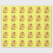 Retro 60's Music Girl Cadeaupapier (Vlak)