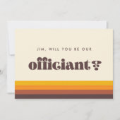 Retro 60s Officiant Proposal Kaart (Voorkant)