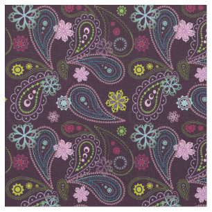 Retro 60's Paisley DIY Mask Stof