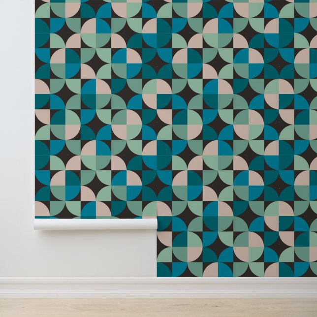 Retro  60's Pattern Behang (Applicatie)