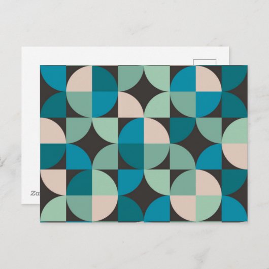 Retro  60's Pattern Feestdagenkaart (Voorkant / Achterkant)