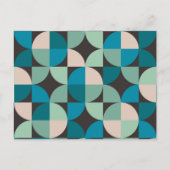 Retro  60's Pattern Feestdagenkaart (Voorkant)