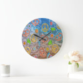 Retro 60s Peaceful Ocean Creatures Clock Grote Klok (Huis)