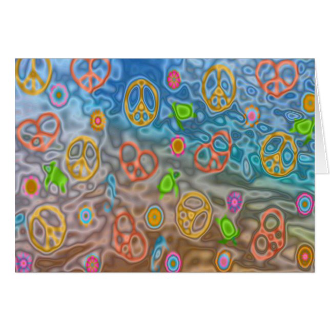 Retro 60s Peaceful Ocean Life Apparel Gifts (Voorkant Horizontaal)