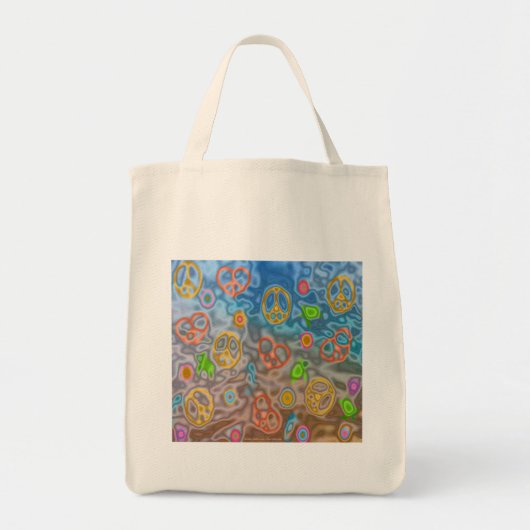 Retro 60s Peaceful Ocean Life Apparel Gifts Tote Bag (Voorkant)