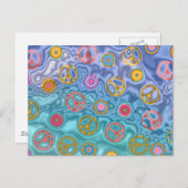 Retro 60s Peaceful Ocean Waves Apparel Gifts Briefkaart (Voorkant / Achterkant)