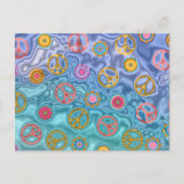 Retro 60s Peaceful Ocean Waves Apparel Gifts Briefkaart (Voorkant)