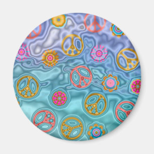 Retro 60s Peaceful Ocean Waves Apparel Gifts Magneet