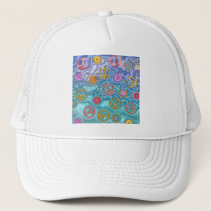 Retro 60s Peaceful Ocean Waves Apparel Gifts Trucker Pet