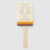 Retro 60s programma en huwelijksfeest handwaaier (Achterkant)